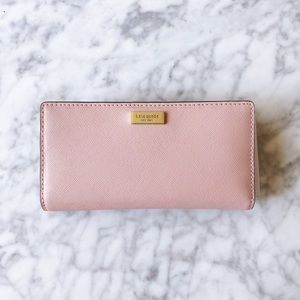 Kate Spade pink leather wallet NWT